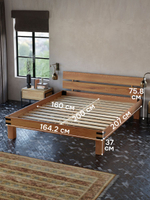 Кровать 160х200, Дубовая Классика, двуспальная, массив дуба на ножках в стиле лофт, Dipriz