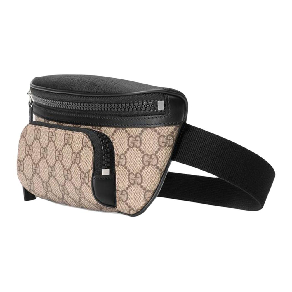 GUCCI Canvas One Shoulder Crossbody Sling Bag, Fanny Pack Unisex Ebony/Black