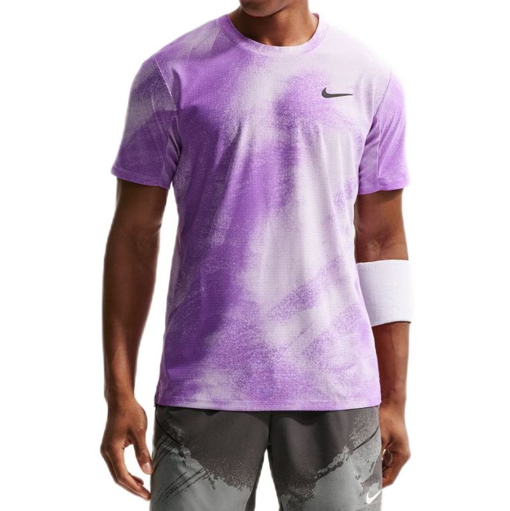 Мужская теннисная футболка Nike Court Paris Slam Advantage Dri-Fit Tennis - violet mist/bright violet/black