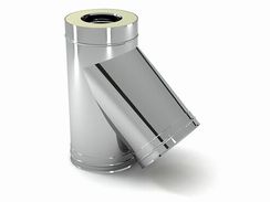 Сэндвич-тройник 135° (430/0,8мм + нерж.) Ф200х280