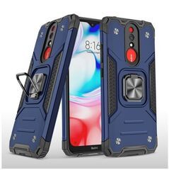 Противоударный чехол для Xiaomi Redmi 8 / 8А синий с пластиной для магнитного автодержателя и кольцом подставкой Противоударный чехол для Xiaomi Redmi 8 / 8А синий с пластиной для магнитного автодержателя и кольцом подставкой