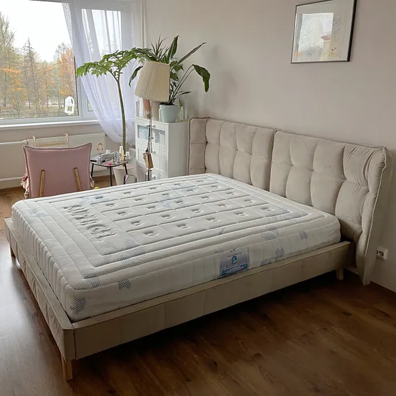 Кровать Hush 180х200 см, бежевая