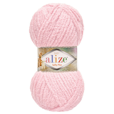Пряжа Alize (Ализе) Softy Plus / уп.5 мот. по 100 г, 120м, 031 светло-розовый A