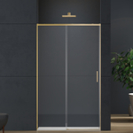 Душевая дверь Vincea Софт 2 (Soft 2) VDS-3SO2140CLG, 1400, брашированное золото, стекло прозрачное