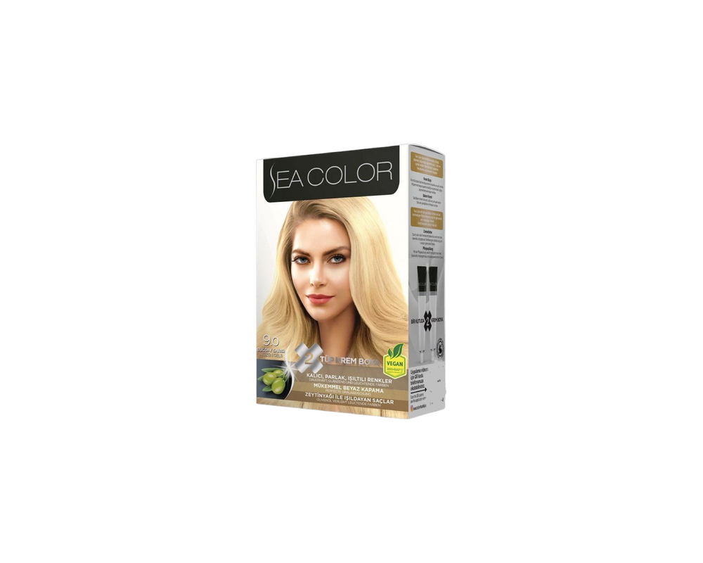Краска для волос Sea Color Hair Dve Kit 9,0 Натуральный Блондин, шт