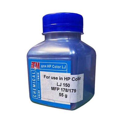 Тонер для HP Color LJ 150/MFP178/179 (55гр, голубой, Chemical) Silver ATM