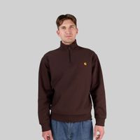  Толстовка мужская Carhartt WIP American Script Half Zip артикул:I027014_tobacco - купить в магазине Дайс