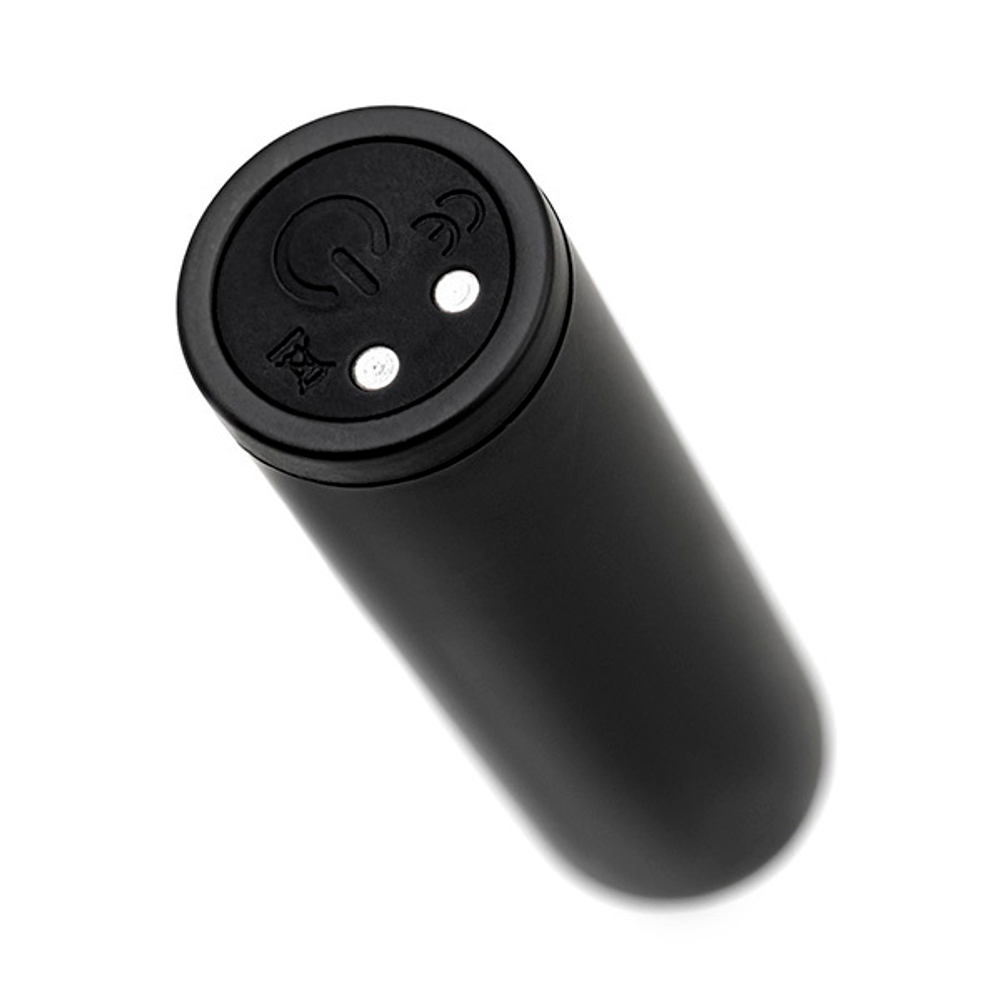 Черная перезаряжаемая вибропуля 7см ToyFa RealStick Caliber 983050