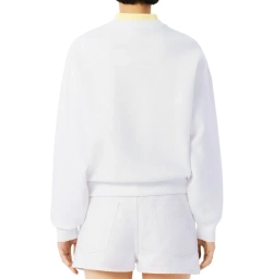 Женская Кофта теннисная Lacoste Oversized Double Face Jersey - white