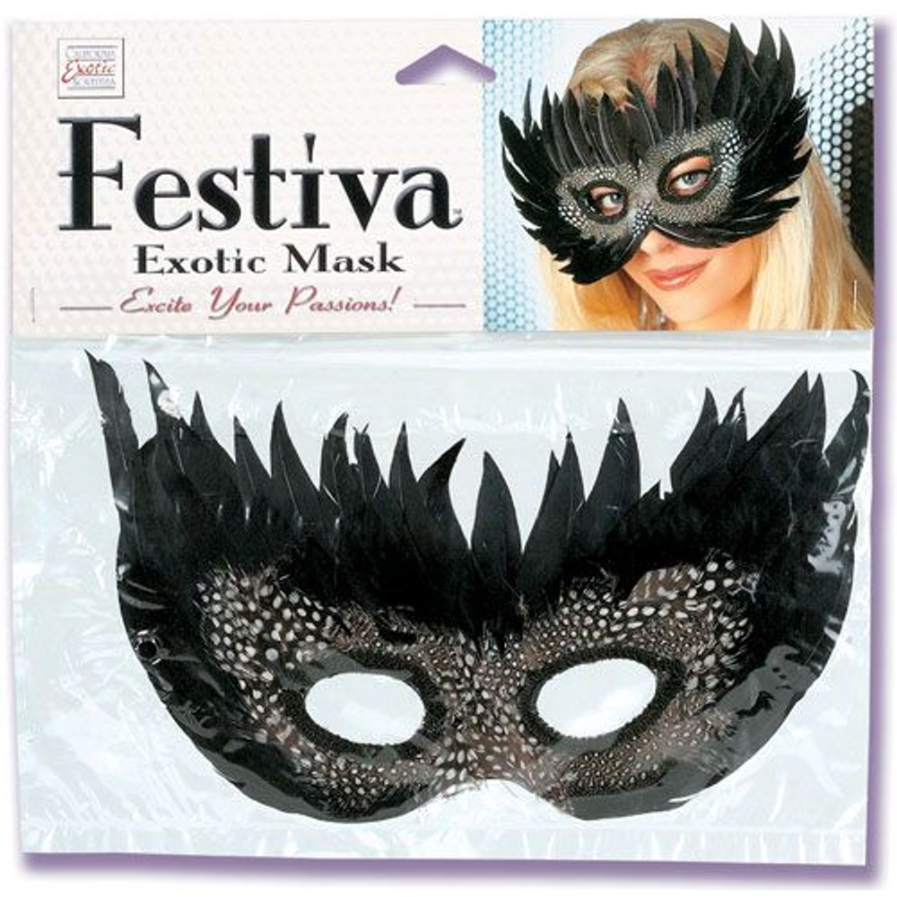 Черная маска Festiva Exotic (Цвет: черный)