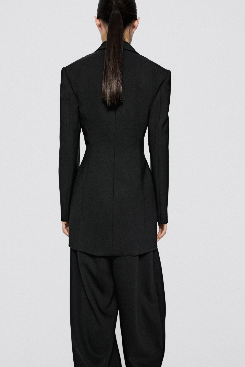 Massimo Dutti Блейзер с пуговицами - Limited Edition, черный