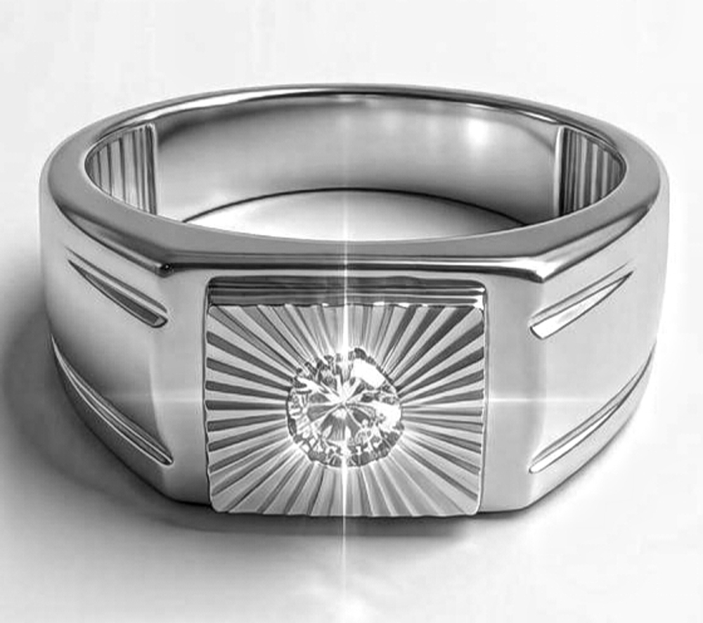 Ювелирное кольцо из серебра 925 пробы с фианитом