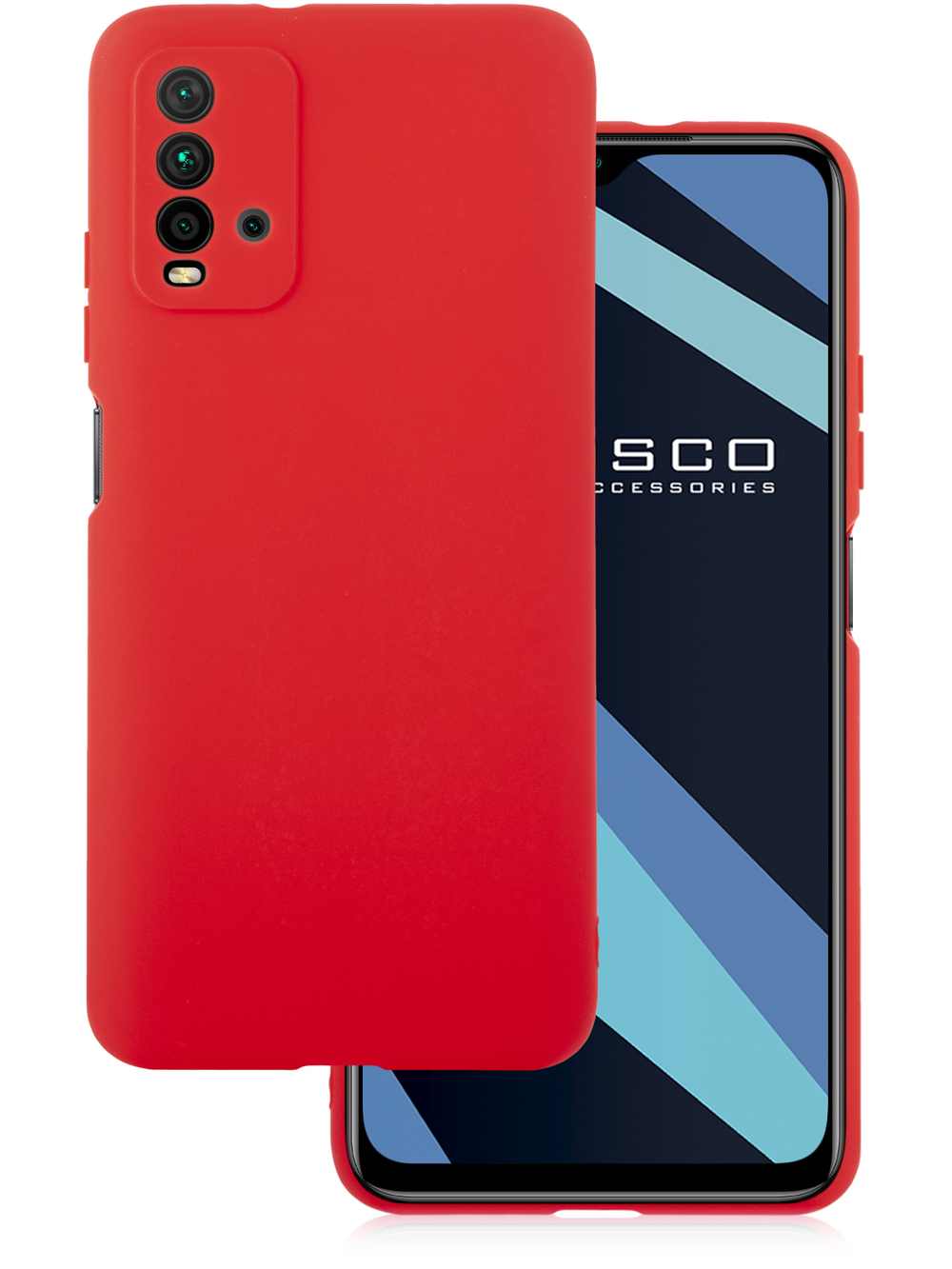 Чехол ROSCO для Xiaomi Redmi 9T оптом (арт. XM-R9T-COLOURFUL-RED)