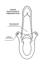 Фаллопротез пустотелый 751200ru