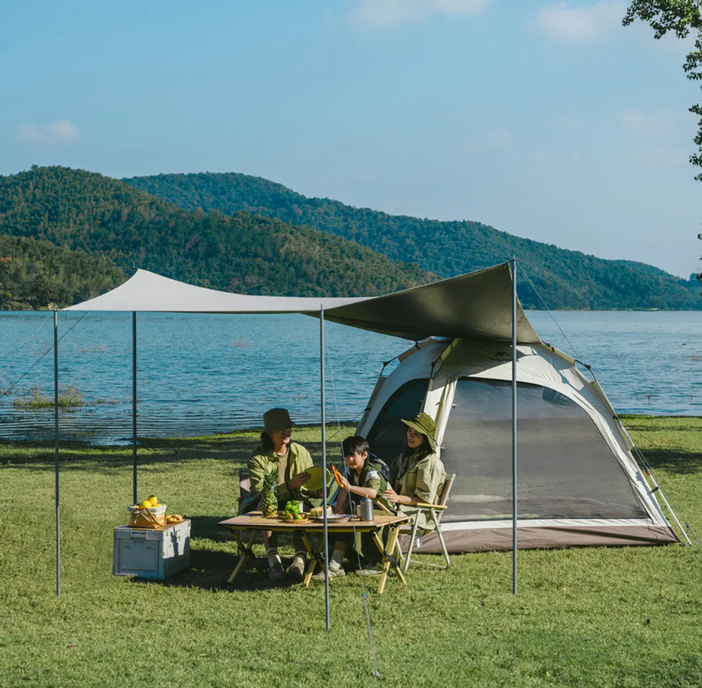 Палатка Naturehike Ango 4-местная, быстросборная, коричневая, артикул CNK2550WS010-OBR4