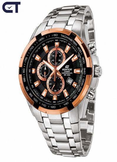 CASIO EF-539D-1A5VUDF EDIFICE мужские наручные часы — крупный стальной хронограф с тахиметром