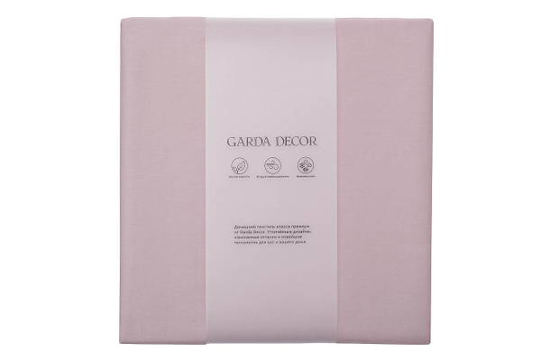 Простыня 240x250 Garda Decor розовая