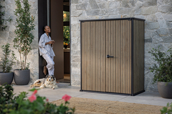 Уличный шкаф пластиковый Keter Deco Vertical 1400 л narrow brown