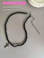 Чокер из бисера на шею с крестом