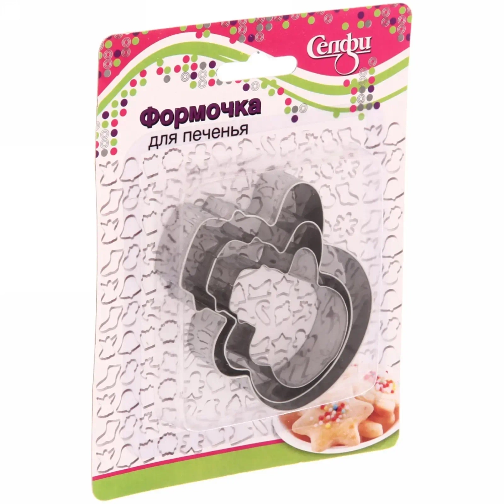 Форма для выпечки печенья 3шт «Снеговик»