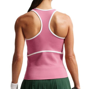 Женский топ теннисный Nike Court Advantage - peony/white