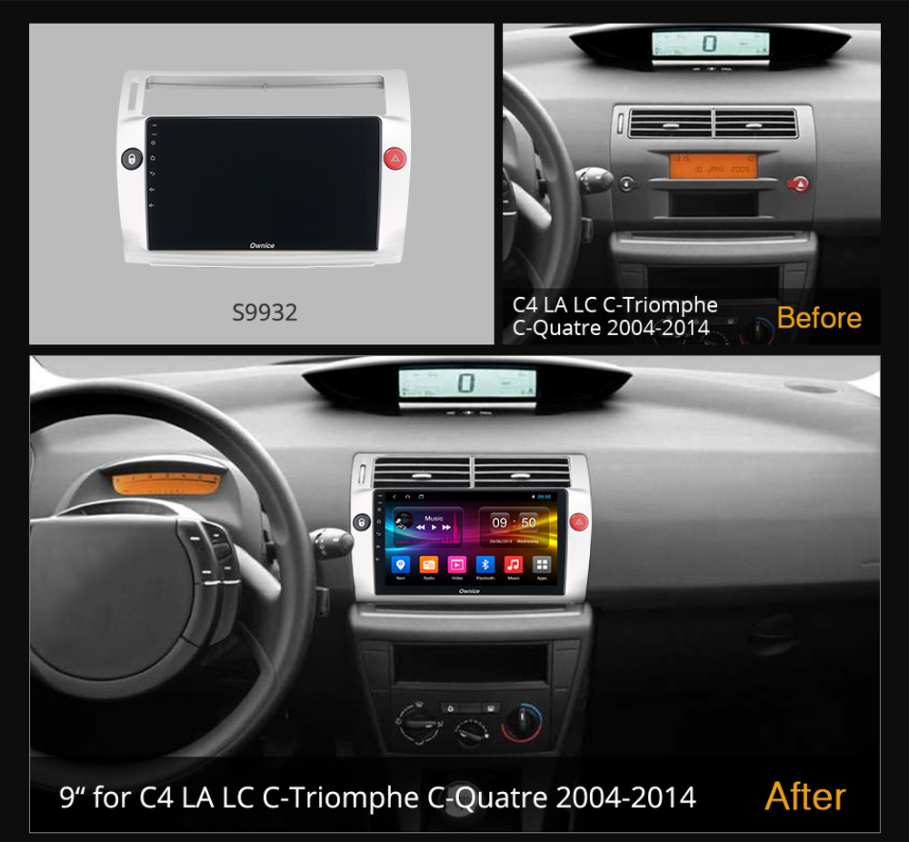 Установочный комплект для CITROEN C4 2004-2011 серебро  KUBERG OL-9932