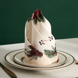 САЛФЕТКИ 40Х40 CM "CELEBRATION" НАБОР 2ШТ, ЦВЕТ: БЕЖЕВЫЙ, ПОЛИЭСТЕР 100%