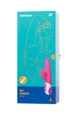 Вибратор Satisfyer Vibes Mr. Rabbit силикон красный 22,1 см