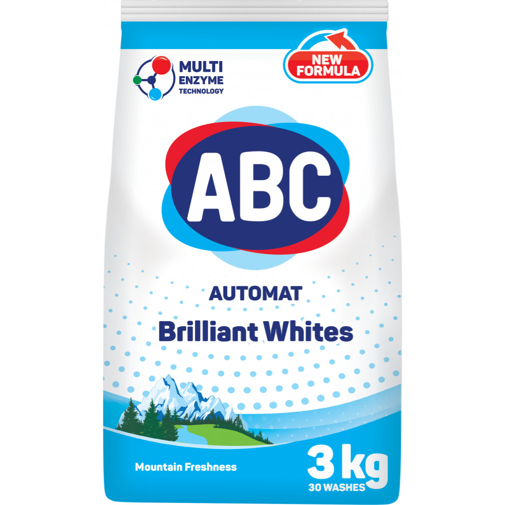 Стиральный порошок ABC Свежесть гор 3 кг