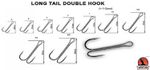 Двойной крючок Crazy Fish Long Tail Double Hook №1/0 3 шт