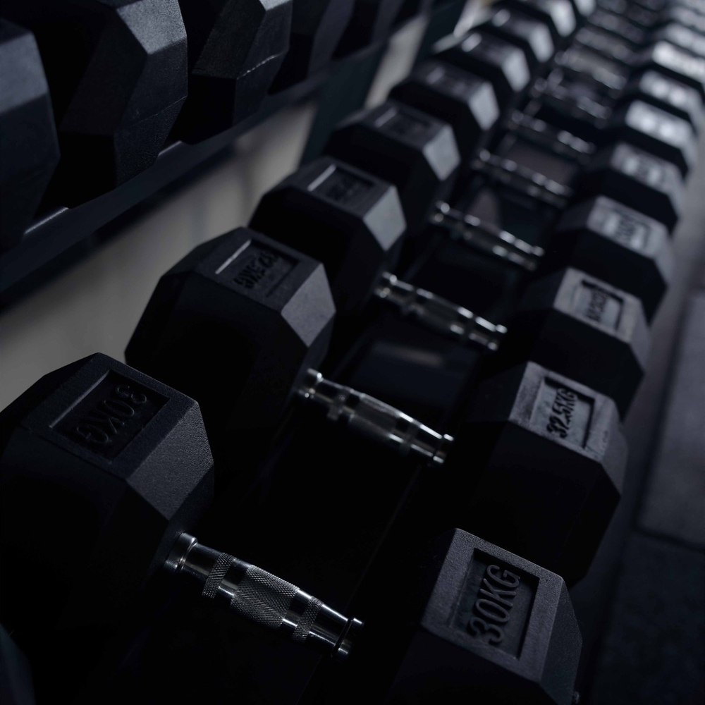 Гантель гексагональная обрезиненная PROFI-FIT 37,5 кг