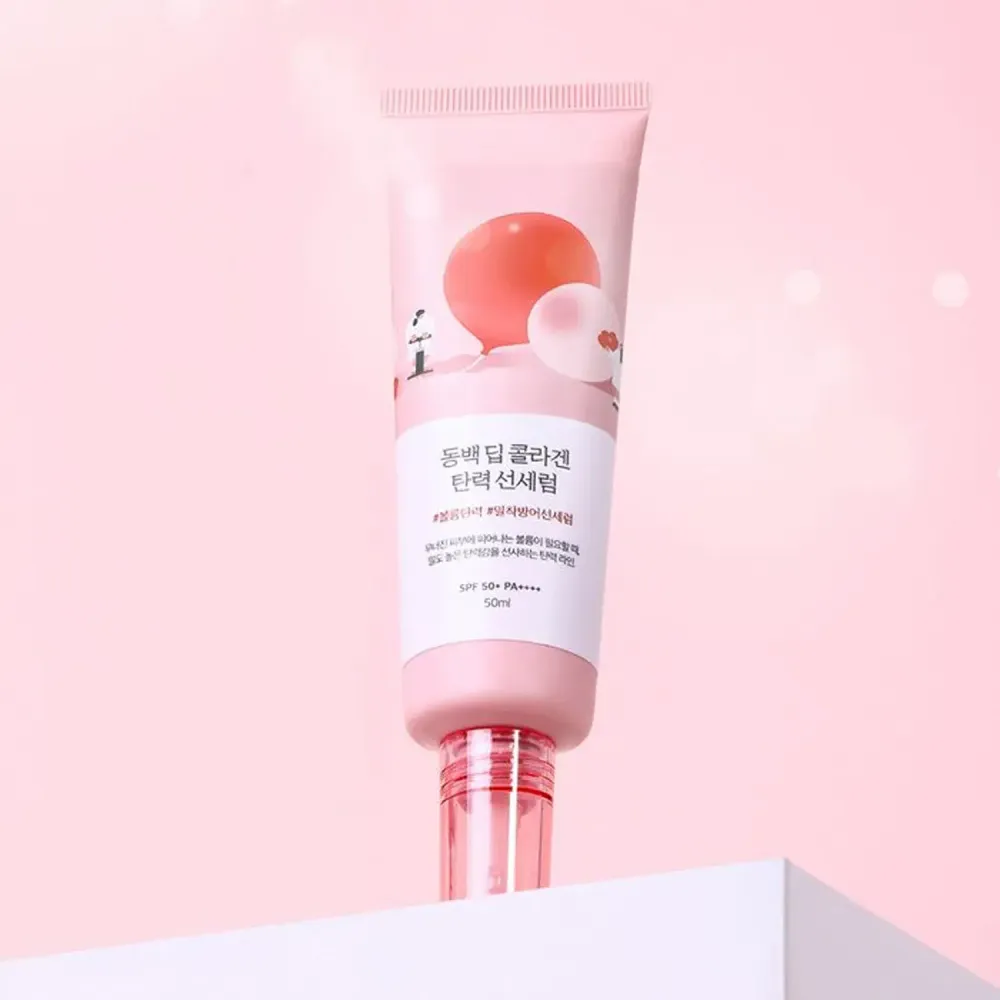 Солнцезащитная сыворотка для лица ROUND LAB Camellia Deep Collagen Firming Sun Serum 50 мл