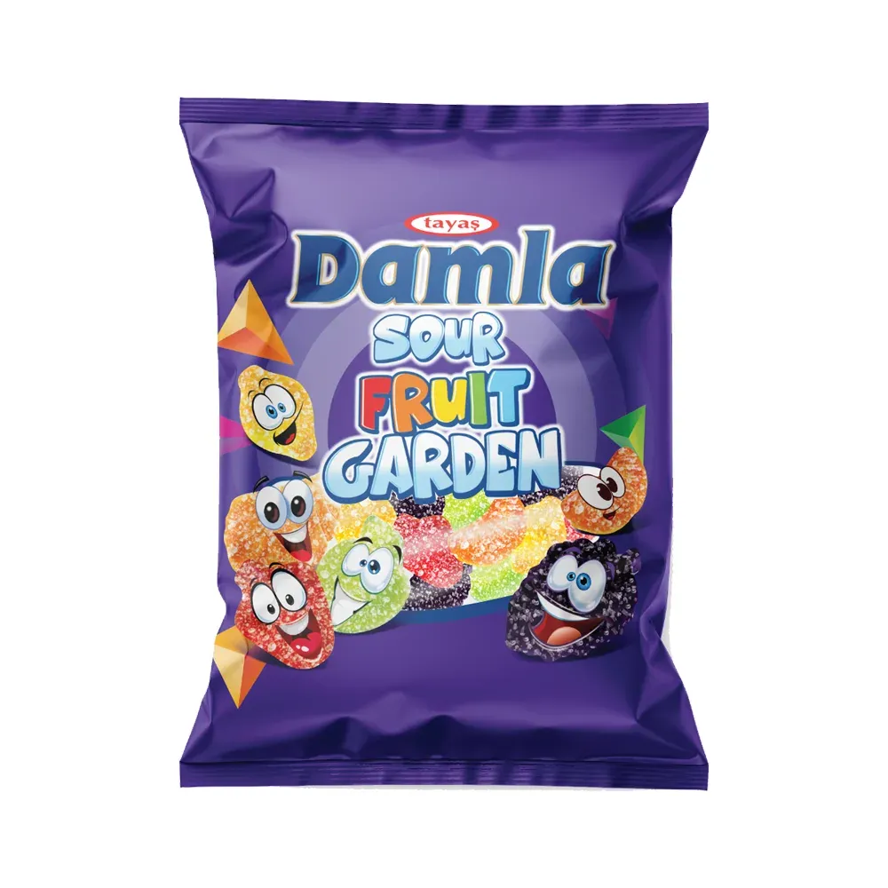 Жевательный желейный мармелад JIMMY SOUR GUMMY фруктовый сад пакет 80 гр
