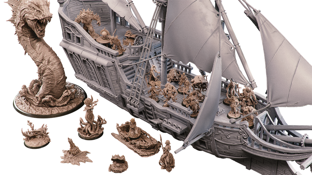 Завистливая буря Envious Tempest Миниатюры 32-56-75мм (Нет / 75mm / Lost Diver)