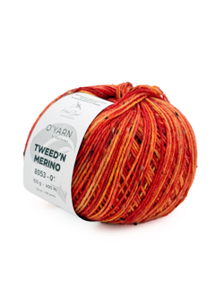 Пряжа TWEED’N MERINO с коричневыми крапинками, 500г