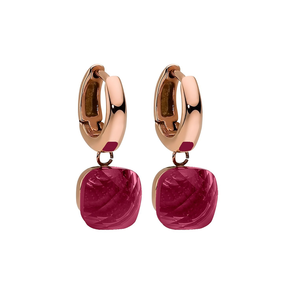 Серьги Qudo Firenze fuchsia 300179 R/RG