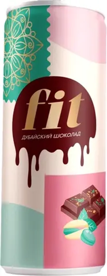 Газированный напиток Фит Дубайский шоколад / Fit Dubajskij Shokolad 0.45 - банка