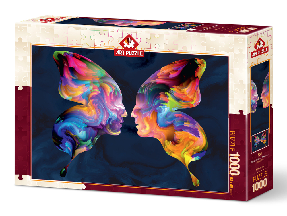 Пазл ART PUZZLE "Любовь Бабочек", 1000 деталей , арт.5201, картонная основа, от 12 лет