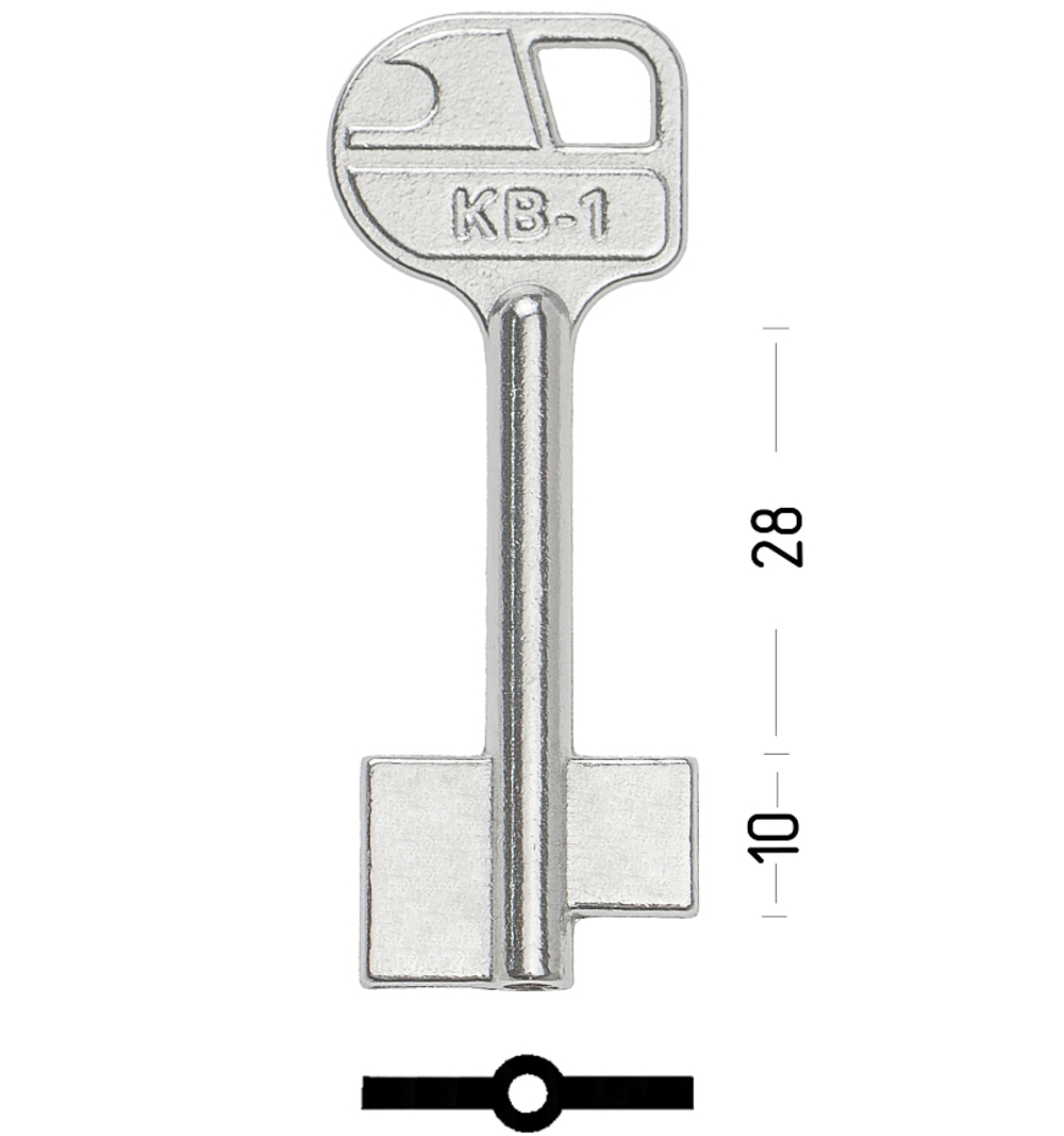 Заготовка сувальдного ключа 10561 KVI 1D КАВИ-1 KV1D КВ-1