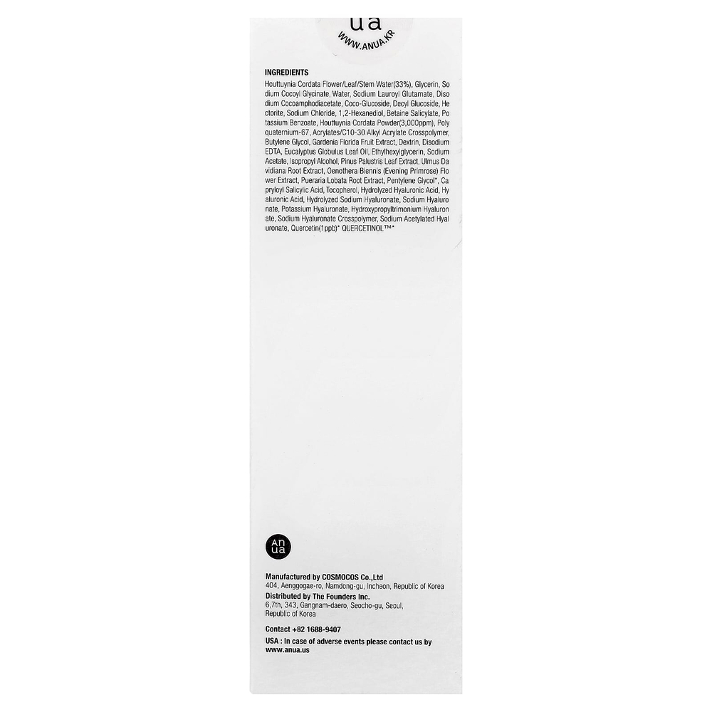 Anua, Heartleaf Quercetinol ™ пенка для глубокого очищения пор, 150 мл (5,07 жидк. Унции)