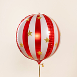 Сфера 25" 3D Золотые звезды, Красный Fl