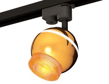 Комплект трекового однофазного светильника с подсветкой 1* MR16 GU5.3 LED 3W 4200K XT1105002 PYG/SBK/CF золото жёлтое полированное/чёрный песок/кофе (A2521, C1105, N7195) Ambrella