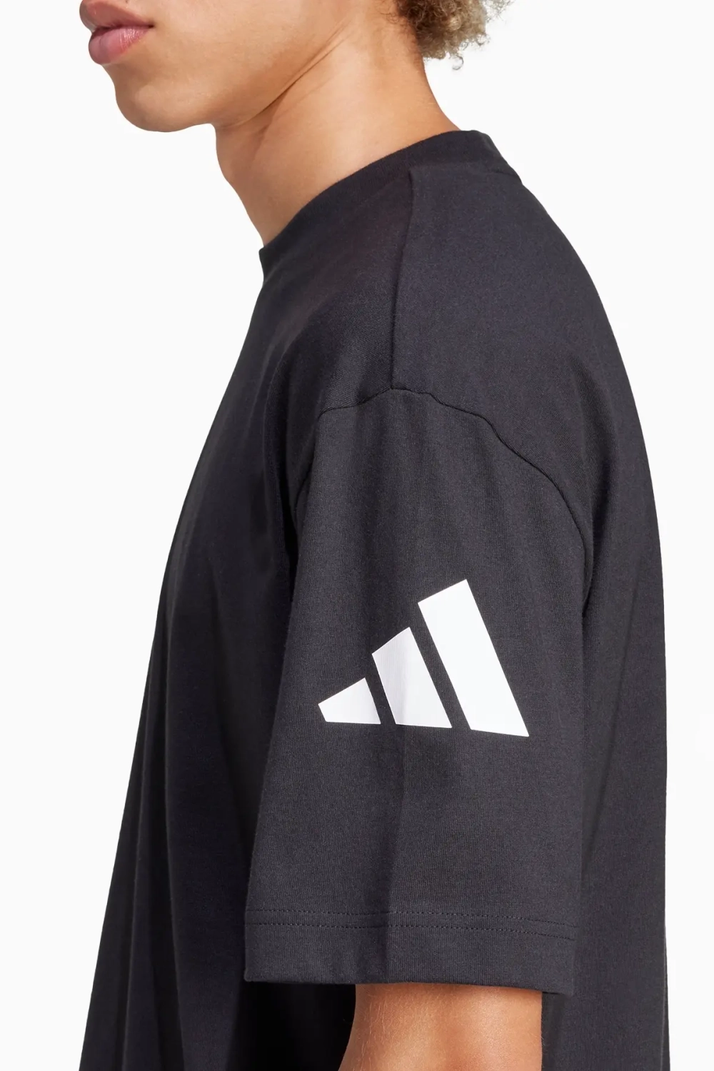 Футболка adidas Essentials Loose Fit 3 Bar Logo - черный