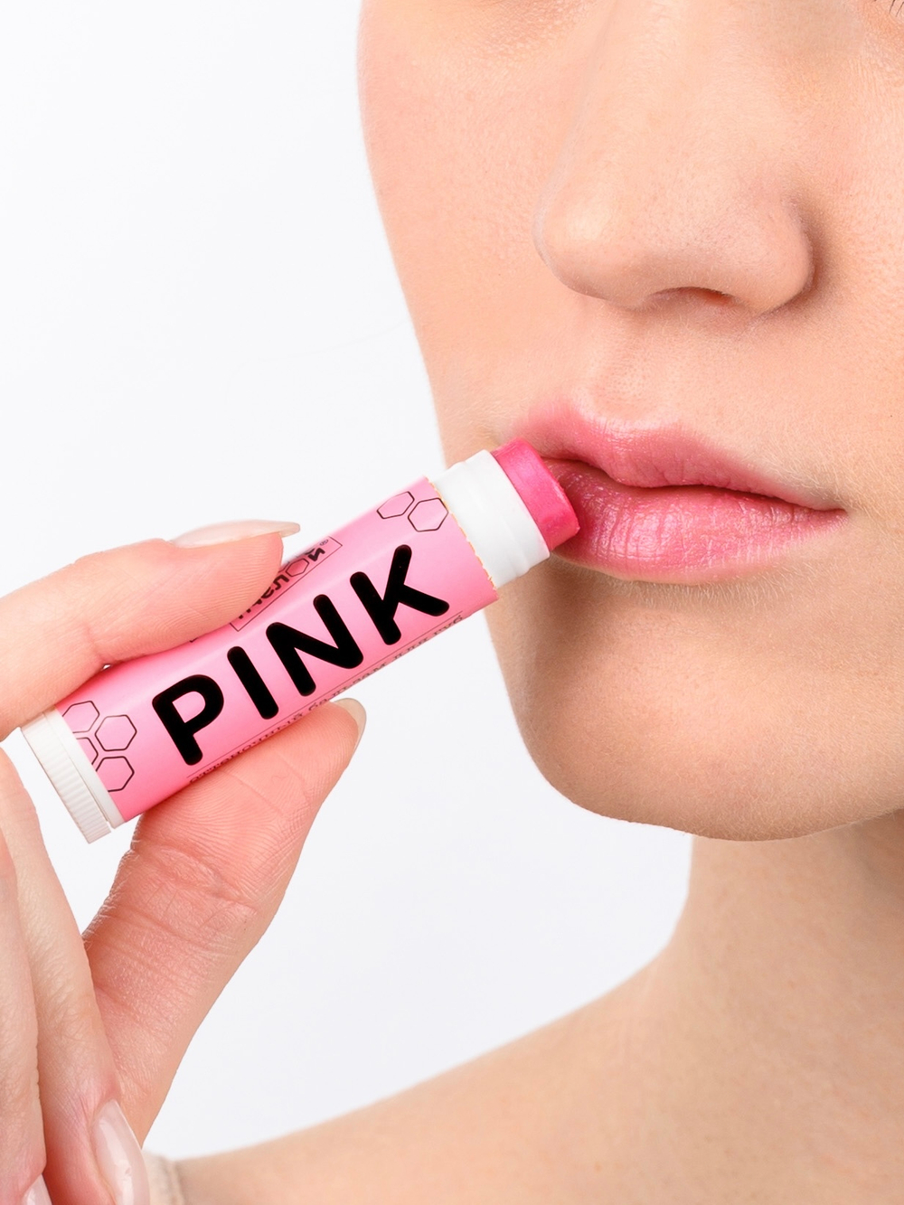 "Pink" оттеночный бальзам для губ с пчелиным воском