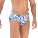 Мужские плавки-брифы с морским принтом Tibu Swimsuit Brief (Размер: L) (Цвет: голубой)
