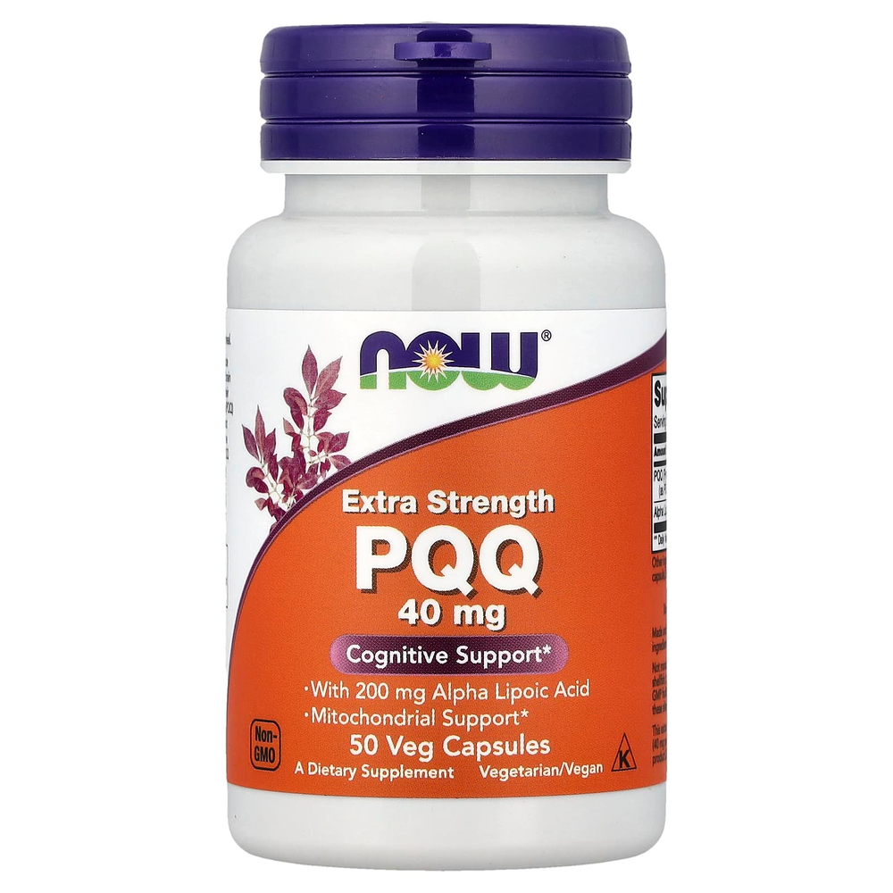 NOW Foods, PQQ с альфа-липоевой кислотой, 50 растительных капсул