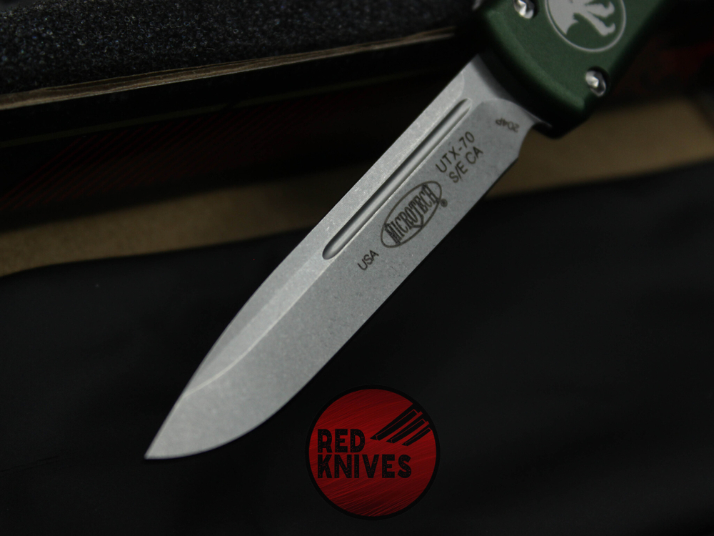 Нож Microtech UTX-70 A+++ Standard S/E - зеленый апокалиптик