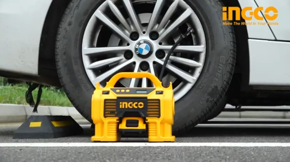 Аккумуляторный автомобильный компрессор INGCO CACLI20021 20 В 1x2 Ач