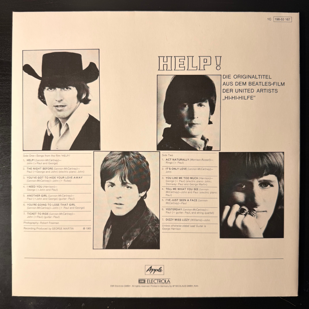 The Beatles ‎– Help! (Германия 1977г.)