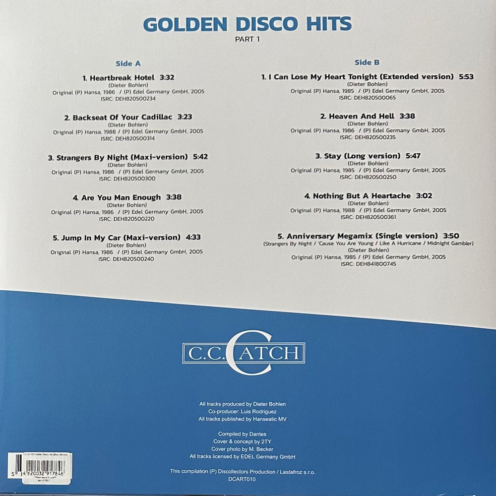 C.C. Catch ‎– Golden Disco Hits (Европа 2020г.) Blue